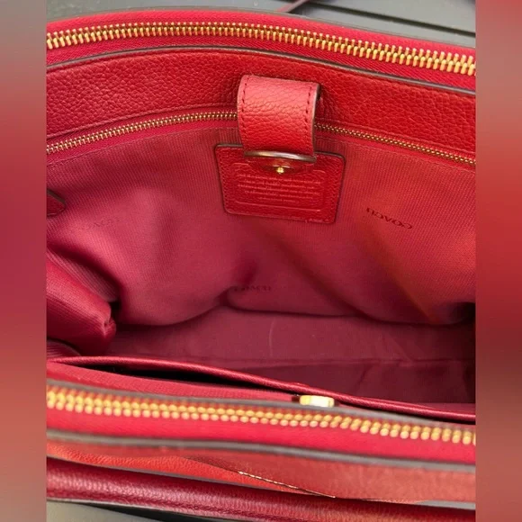 Red Coach Bag - Picture 3 of 7